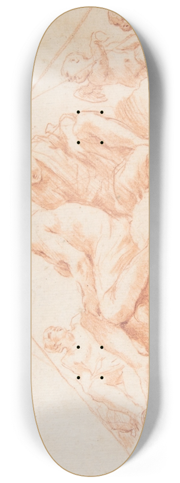 Giovanni Lanfranco - Seated Apostles and Putti 8.25 inch art skate deck