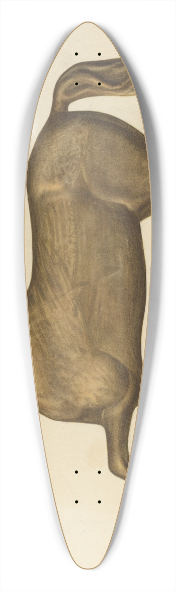 Philip Johnson - Weather Vane Finial 39.3 inch art pintail longboard deck