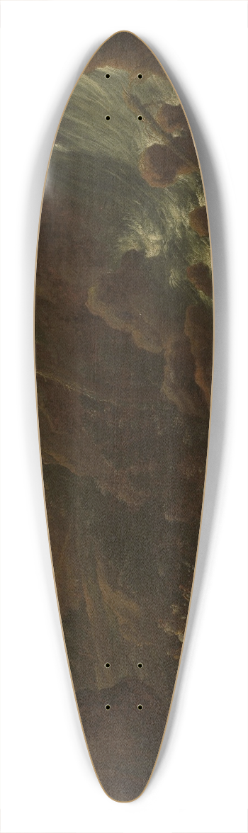 Philipp Peter Roos - Cattle at the waterfall 39.3 inch art pintail longboard deck