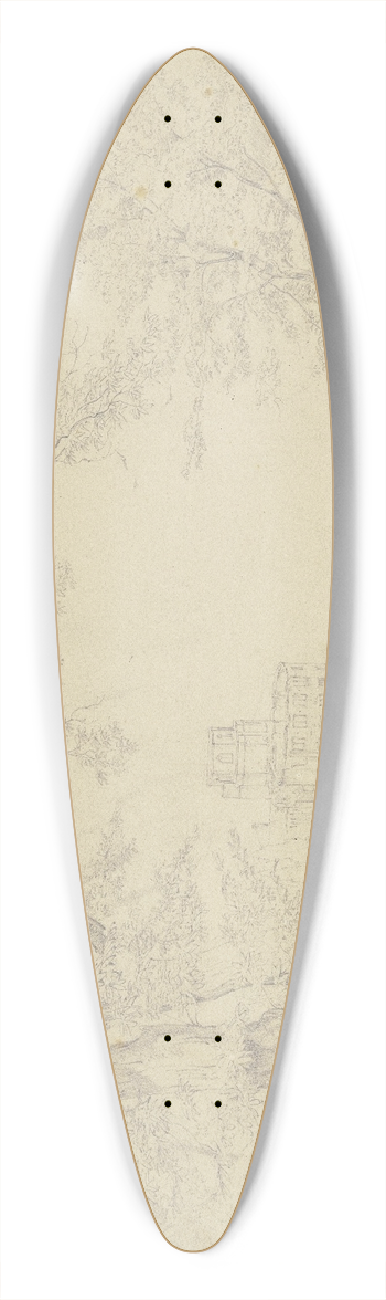 Philipp Rth - Blick von Sden auf das Heidelberger Schlo 39.3 inch art pintail longboard deck