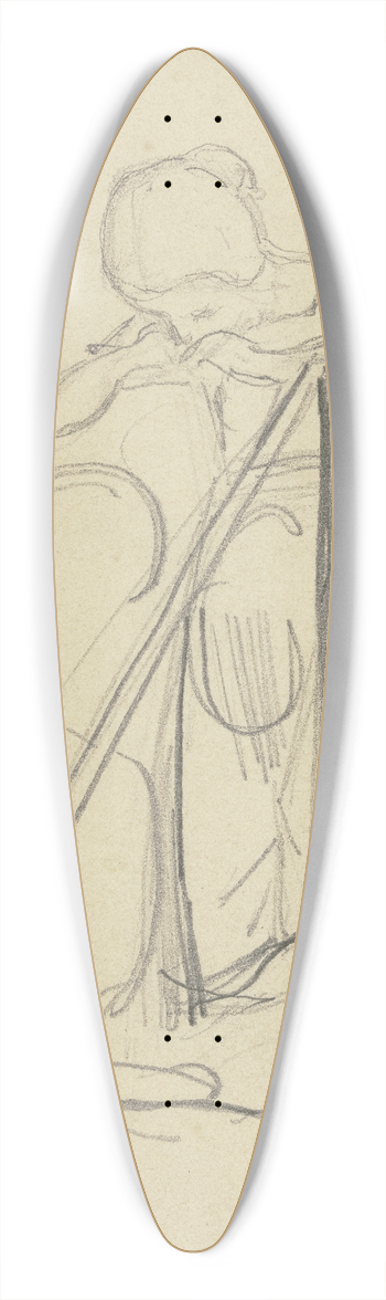 Philipp Rumpf - Mdchen am Treppengelnder 39.3 inch art pintail longboard deck