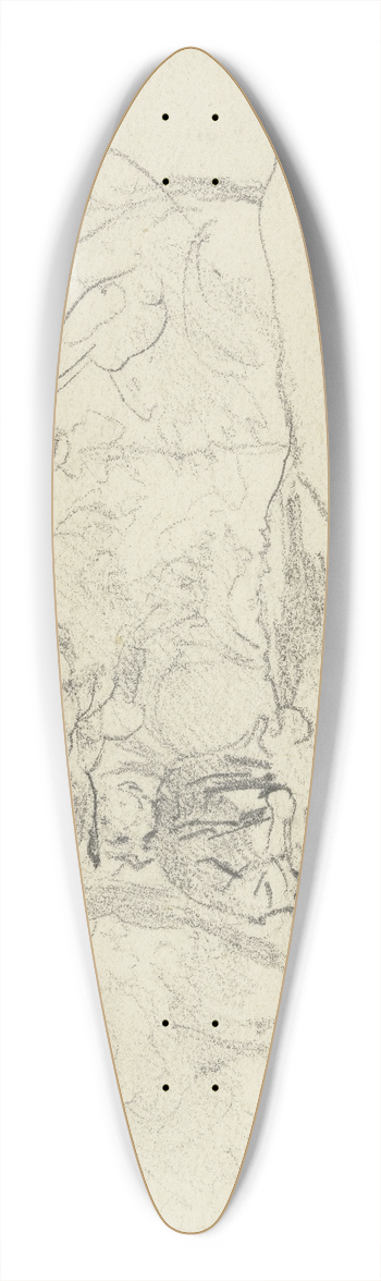 Philipp Rumpf - Mdchen im Freien sitzend 39.3 inch art pintail longboard deck