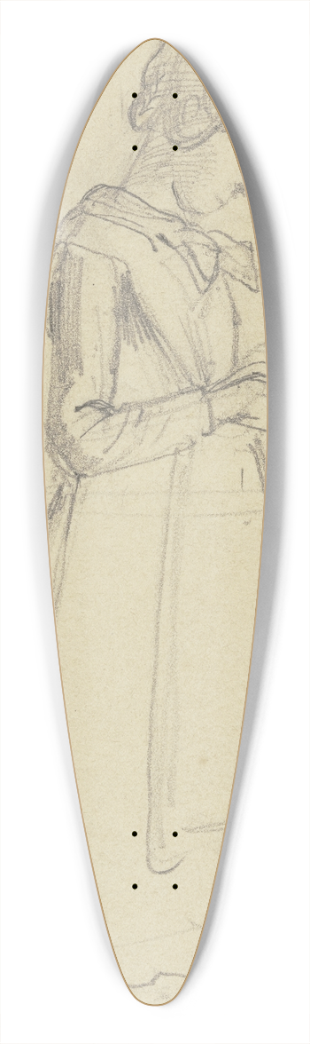 Philipp Rumpf - Stehendes Mdchen, von der Seite gesehen 39.3 inch art pintail longboard deck