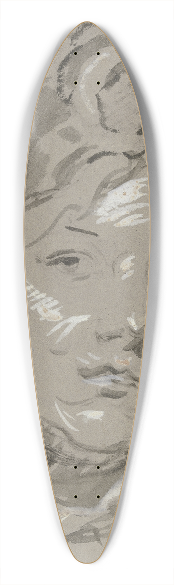 Philipp Rumpf - Womans head 39.3 inch art pintail longboard deck