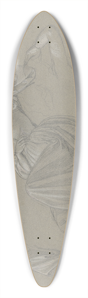 Philipp Winterwerb - Studienblatt; Schlafendes Mdchen. 39.3 inch art pintail longboard deck