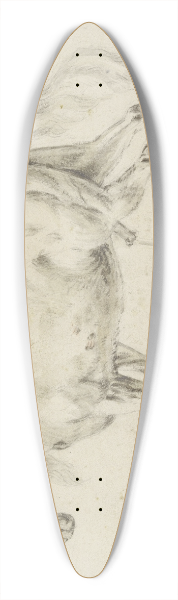 Philips Wouwerman - Peeing horse 39.3 inch art pintail longboard deck