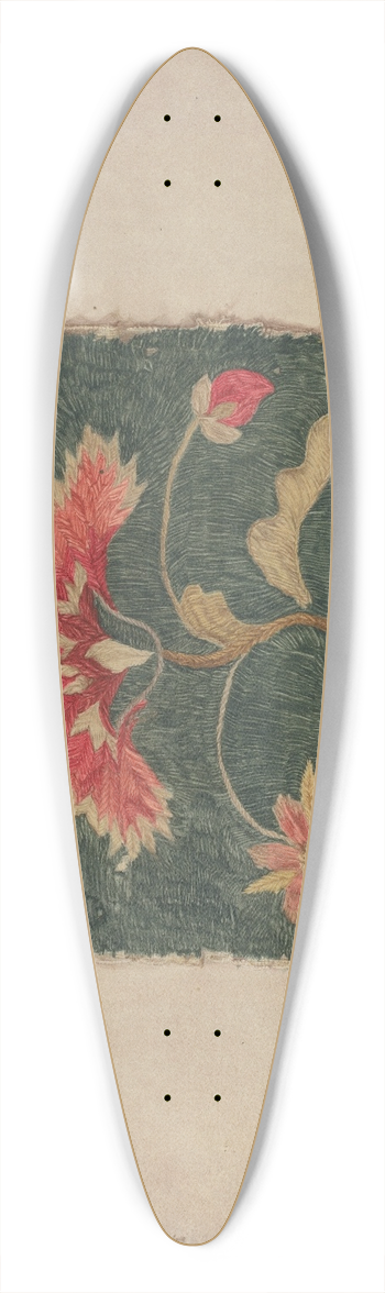 Phyllis Dorr - Piece of Crewel Embroidery 39.3 inch art pintail longboard deck
