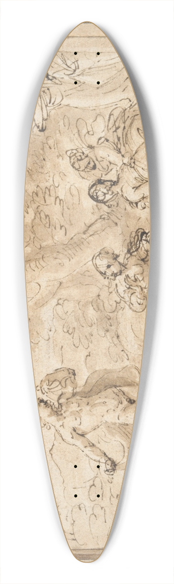 Pier Francesco Mola - Apollo andDaphne 39.3 inch art pintail longboard deck