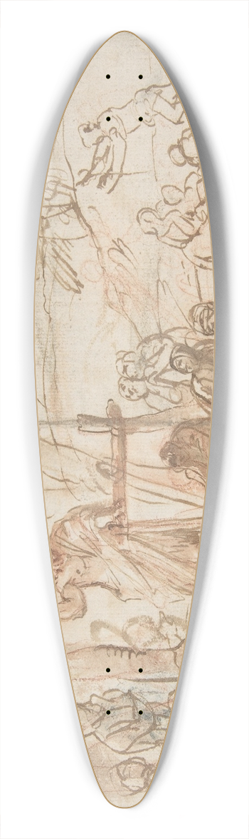 Pier Francesco Mola - Saint John the Baptist Preaching. 39.3 inch art pintail longboard deck