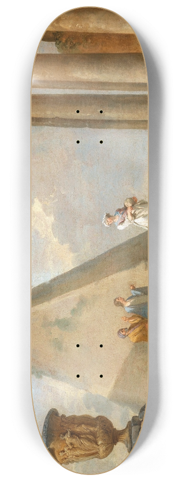 Giovanni Paolo Panini - Ruins with a woman preaching 8.25 inch art skate deck