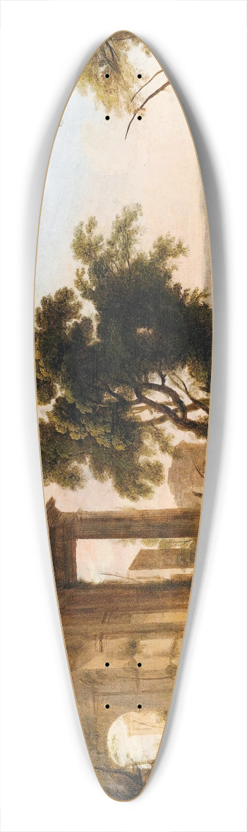 Pierre Antoine Patel the younger - Landscape With Ruins 39.3 inch art pintail longboard deck