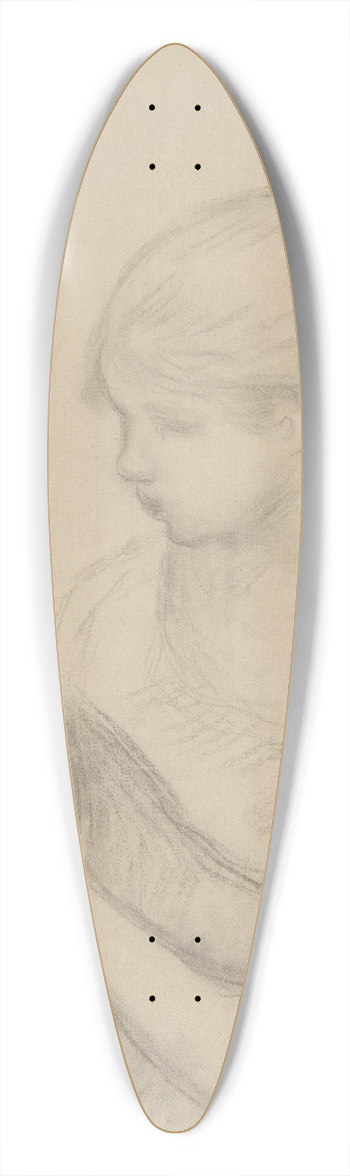 Pierre-Auguste Renoir - A Girl Reading 39.3 inch art pintail longboard deck