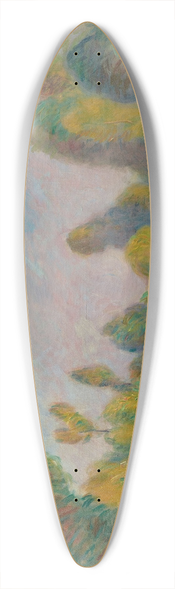 Pierre-Auguste Renoir - Au bord de la rivire 39.3 inch art pintail longboard deck