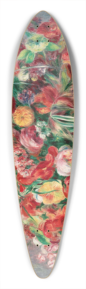 Pierre-Auguste Renoir - Corbeille de fleurs 39.3 inch art pintail longboard deck
