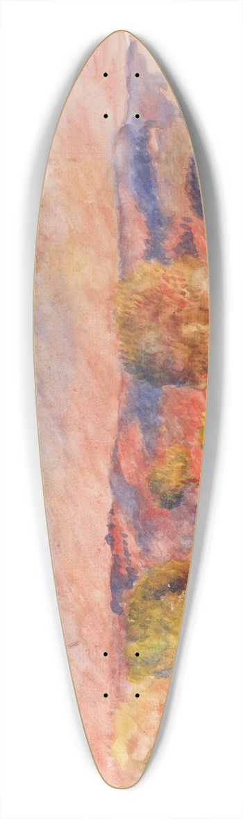 Pierre-Auguste Renoir - Landscape 39.3 inch art pintail longboard deck