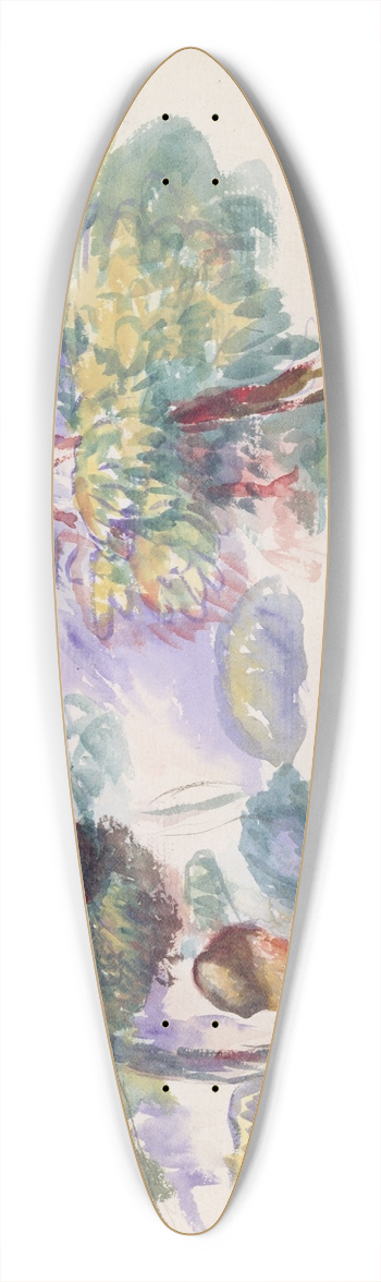 Pierre-Auguste Renoir - Landscape with a Girl 39.3 inch art pintail longboard deck