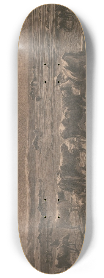 Giovanni Segantini - Evening (Grazing, Alla stanga) 8.25 inch art skate deck
