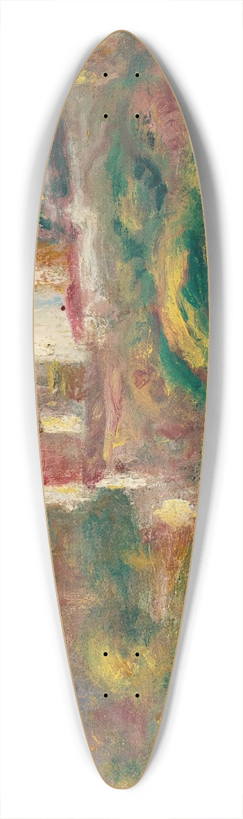 Pierre-Auguste Renoir - Maison De La Poste 39.3 inch art pintail longboard deck