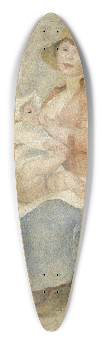 Pierre-Auguste Renoir - Maternity 39.3 inch art pintail longboard deck