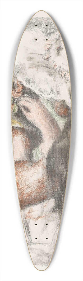 Pierre-Auguste Renoir - Pinning the Hat 39.3 inch art pintail longboard deck