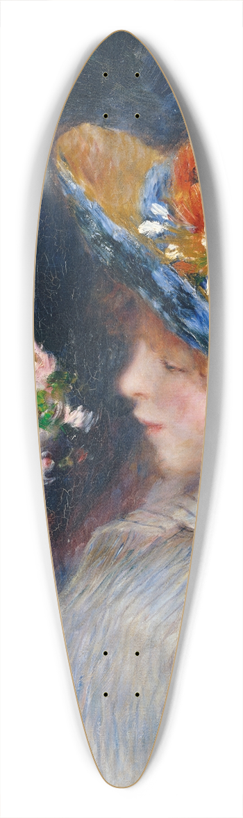 Pierre-Auguste Renoir - Reading Girl 39.3 inch art pintail longboard deck