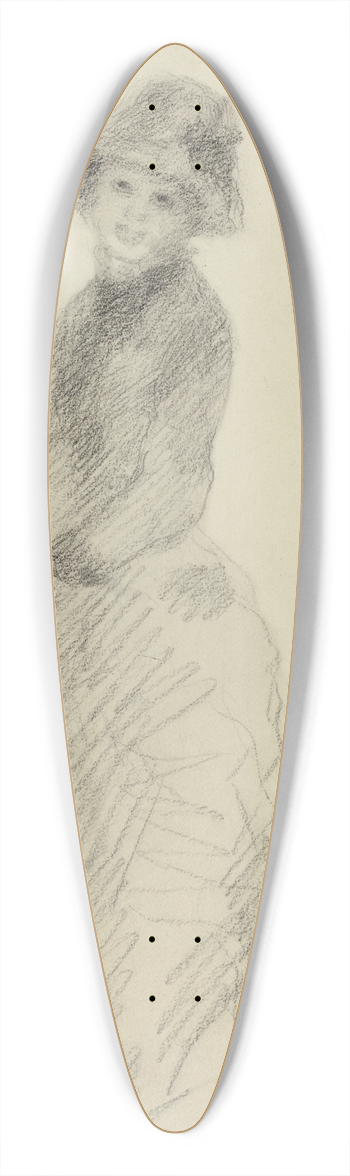 Pierre-Auguste Renoir - Young Woman Standing 39.3 inch art pintail longboard deck