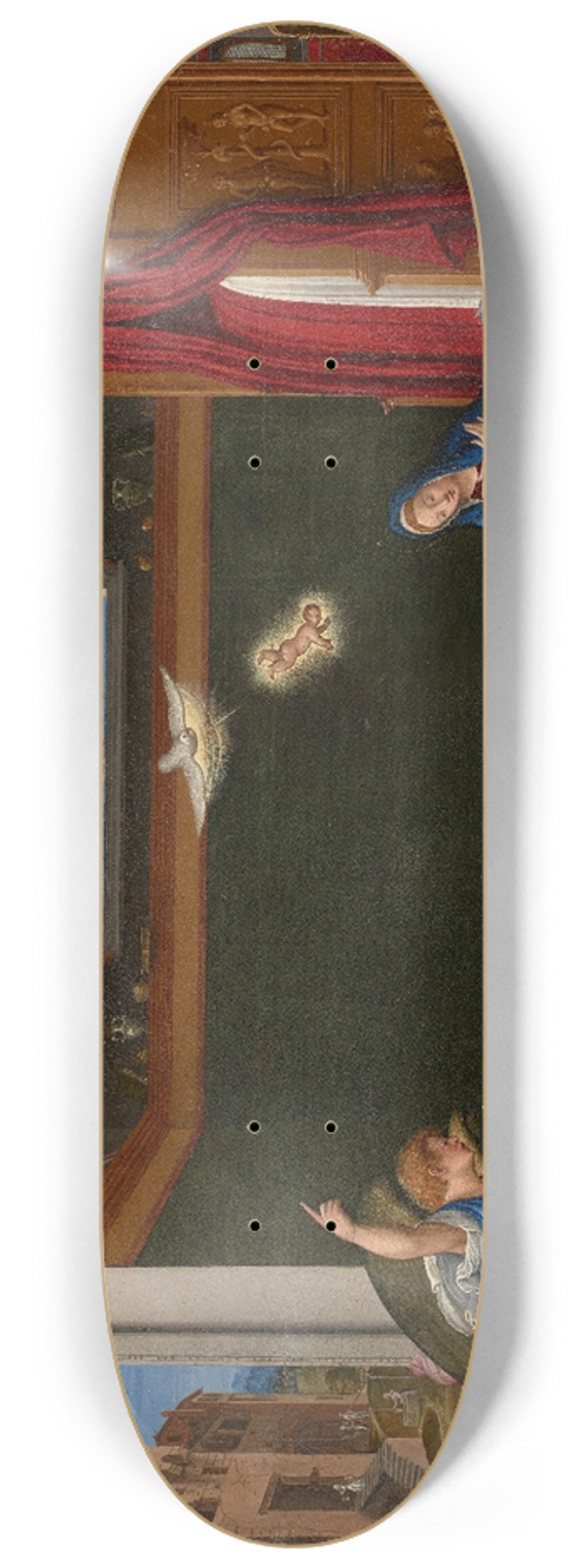 Girolamo da Santacroce - The Annunciation 8.25 inch art skate deck