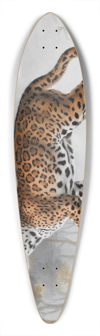Pierre-Franois De Wailly - Grande Panthere 39.3 inch art pintail longboard deck
