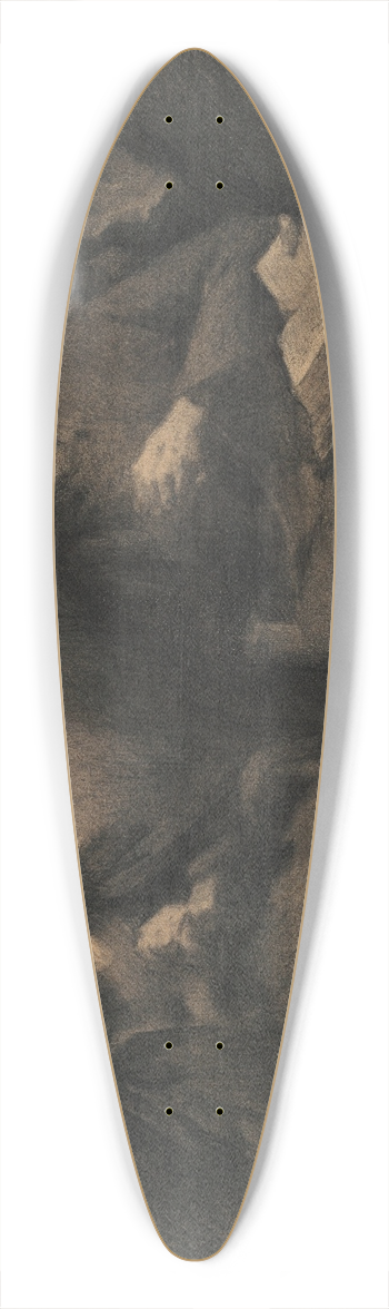 Pierre Jacques Dierckx - Reading the Bible 39.3 inch art pintail longboard deck