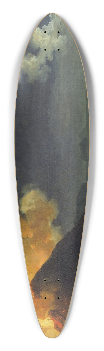 Pierre-Jacques Volaire - The Eruption of Vesuvius 39.3 inch art pintail longboard deck