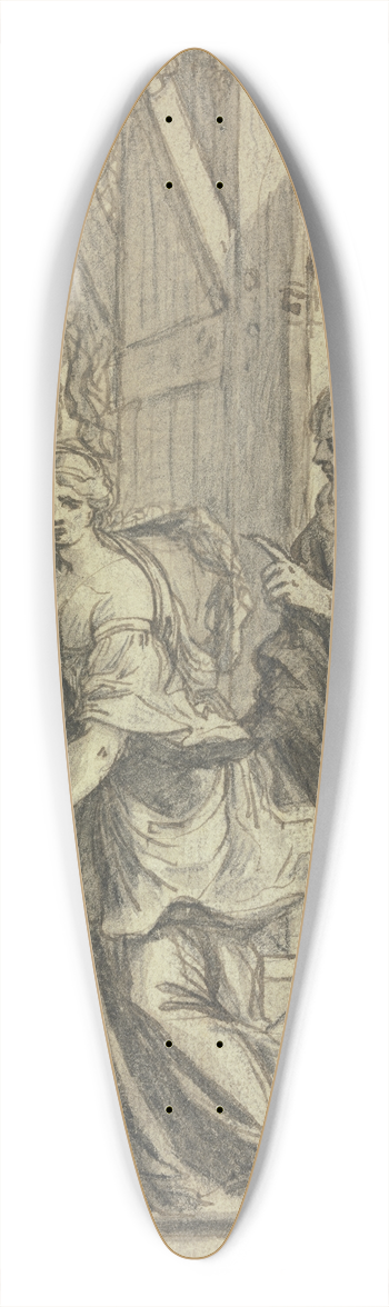 Pierre Mignard - Expulsion of the Hagar 39.3 inch art pintail longboard deck