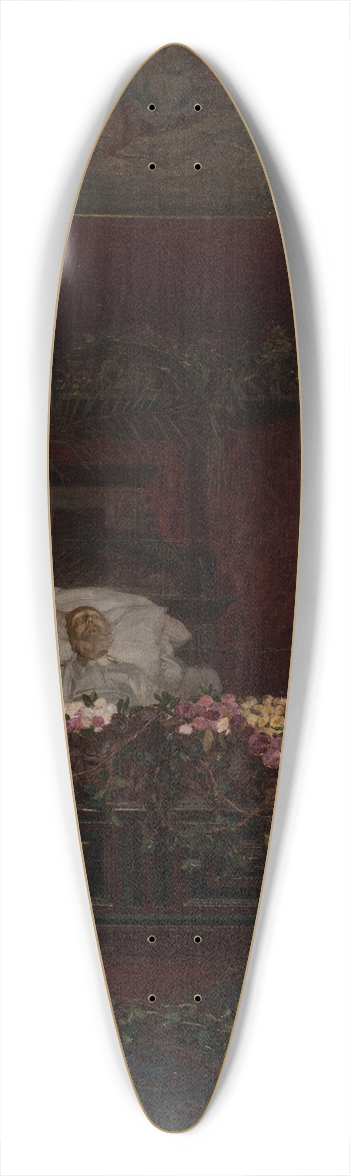 Pierre Paul Lon Glaize - Victor Hugo sur son lit de mort 39.3 inch art pintail longboard deck