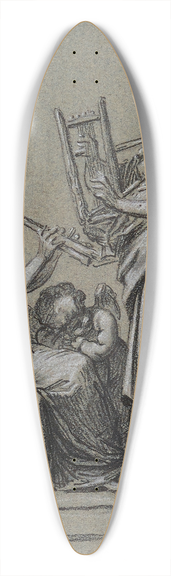 Pierre-Paul Prud'hon - Euterpe et Polymnie 39.3 inch art pintail longboard deck