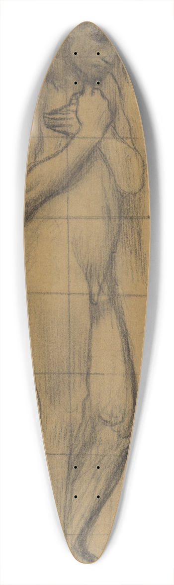 Pierre Puvis de Chavannes - A Standing Male Nude 39.3 inch art pintail longboard deck