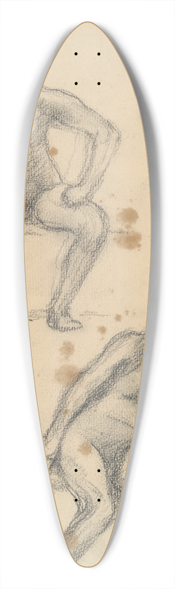 Pierre Puvis de Chavannes - Sheet of FigureStudies 39.3 inch art pintail longboard deck