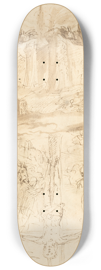 Giulio Cesare Procaccini - Crucifixion of Saint Peter 8.25 inch art skate deck