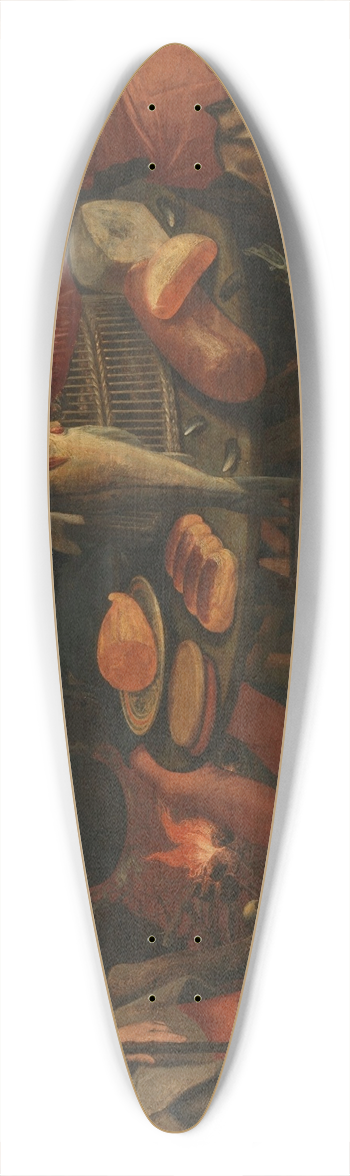 Pieter Aertsen - Kitchen Scene 39.3 inch art pintail longboard deck