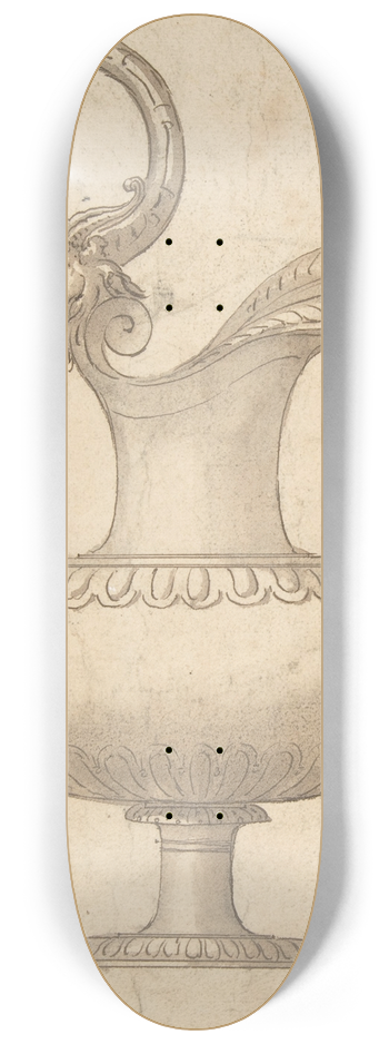 Giulio Romano - Drawing of a Ewer in Antique Style 8.25 inch art skate deck