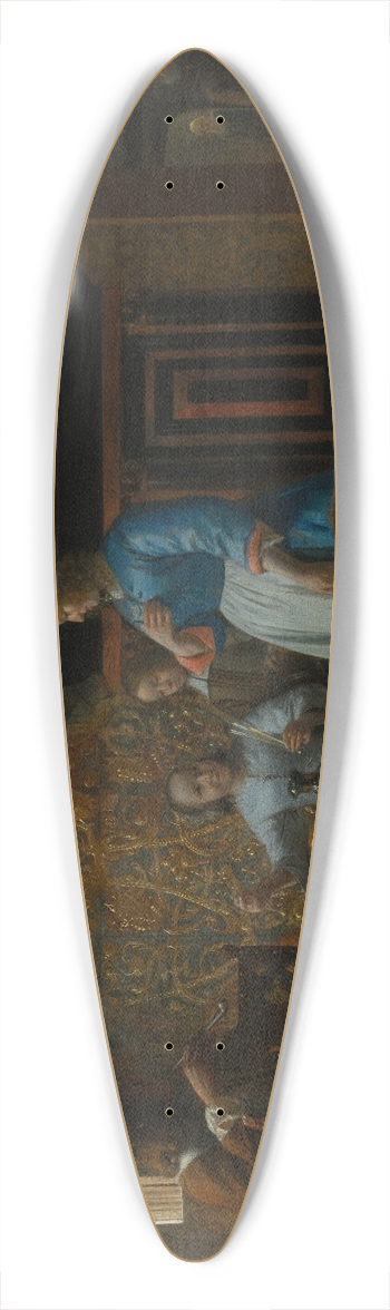 Pieter De Hooch - Leisure Time in an Elegant Setting 39.3 inch art pintail longboard deck