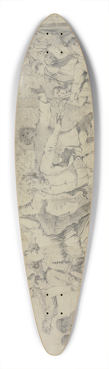 Pieter Holsteyn II - Dancing farmers 39.3 inch art pintail longboard deck