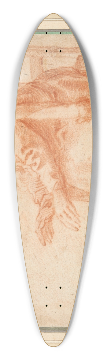Pieter Jansz. Quast - Old Man Warming his Hands at aFire 39.3 inch art pintail longboard deck