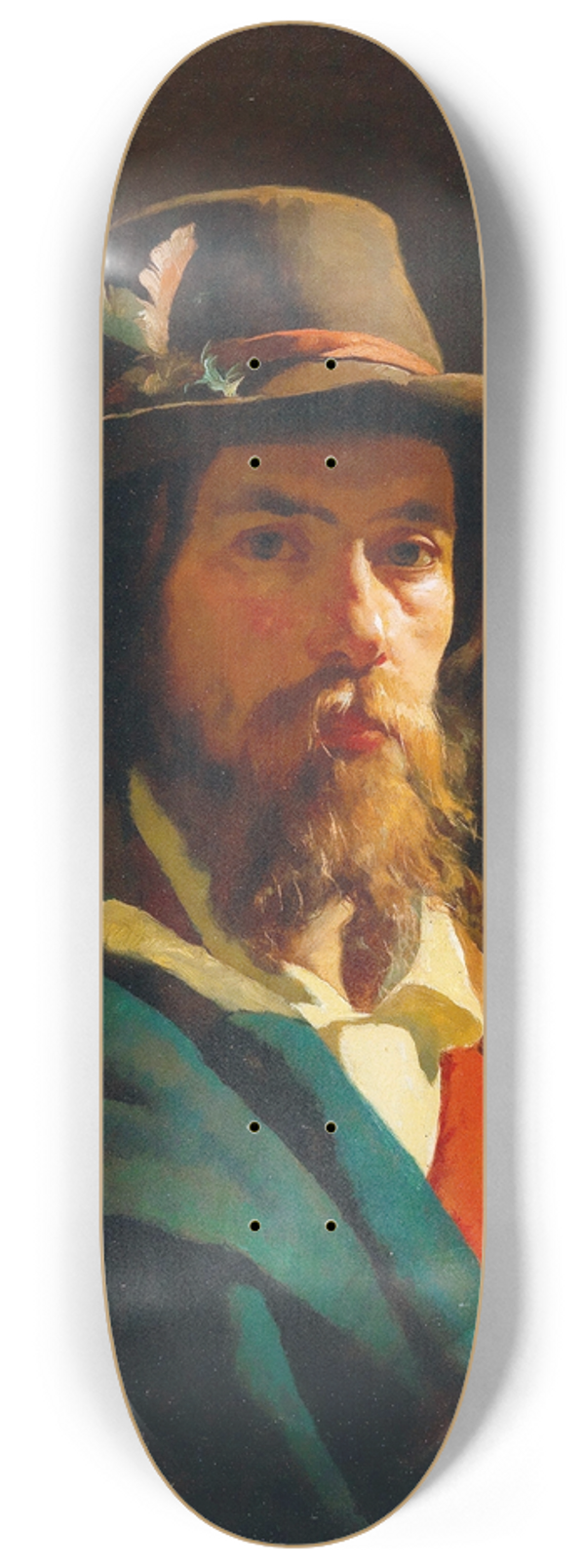 Giuseppe Barison - Portrait of a man 8.25 inch art skate deck
