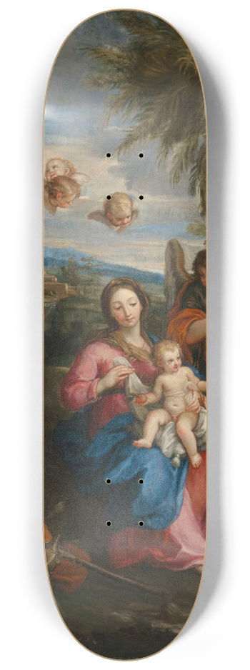Giuseppe Bartolomeo Chiari - The Rest on the Flight into Egypt 8.25 inch art skate deck