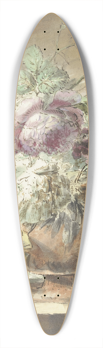Pieter van Loo - Bloemen 39.3 inch art pintail longboard deck