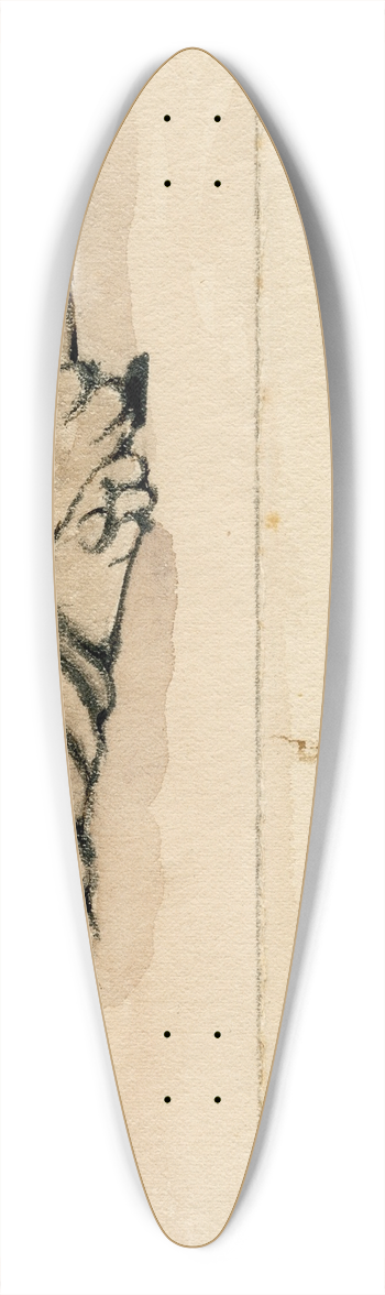Pieter van Loon - Het nijlpaard in de Engelse dierentuin 39.3 inch art pintail longboard deck