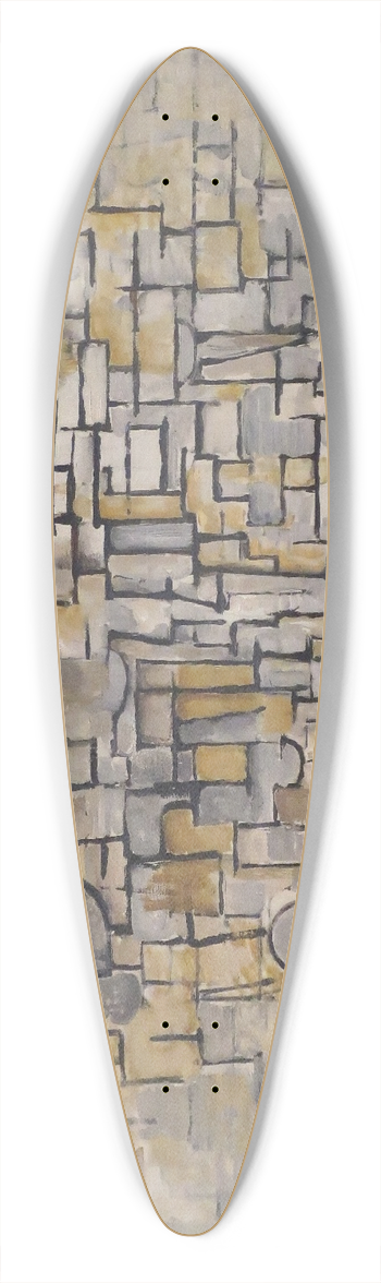 Piet Mondrian - Tableau No. 2,Composition No. VII 39.3 inch art pintail longboard deck