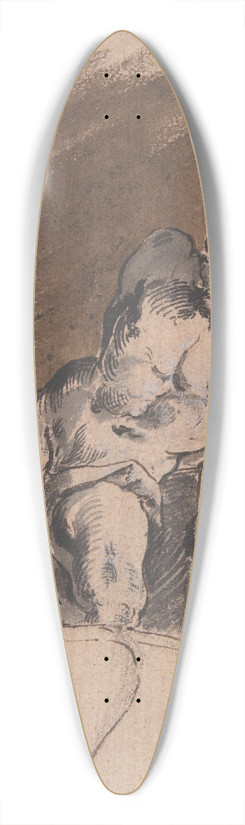 Pietro Antonio Novelli - Chained Nude Prisoner, after Pietro Tacca 39.3 inch art pintail longboard deck