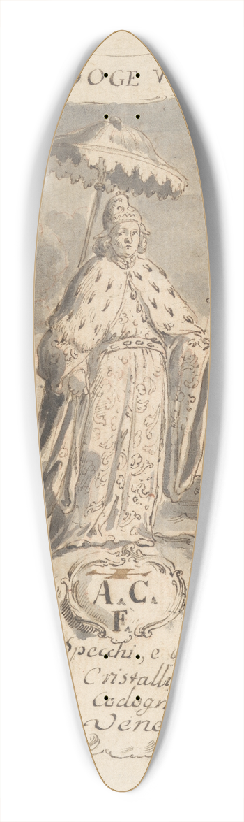Pietro Antonio Novelli - Design for a Trade Card 39.3 inch art pintail longboard deck