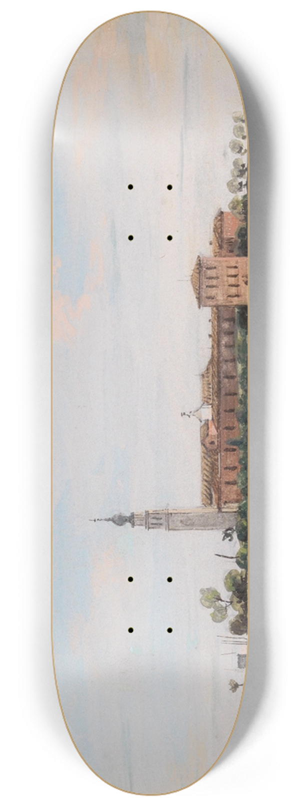 Giuseppe Bernardino Bison - Venice, View of San Lazzaro degli Armeni 8.25 inch art skate deck
