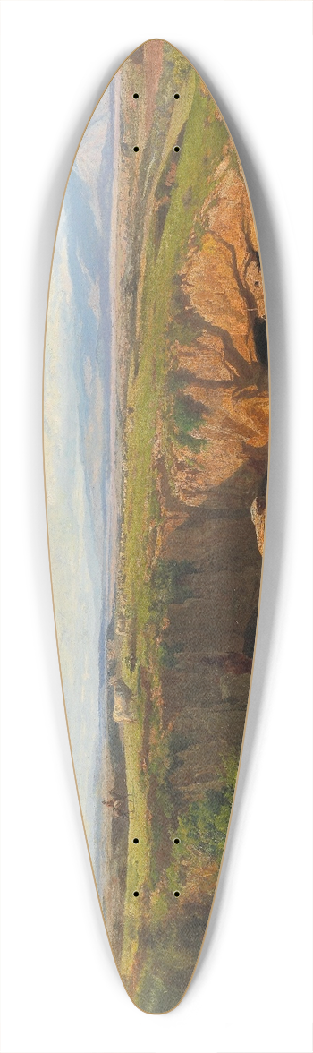 Pietro Sassi - Roman Campagna landscape with shepherd 39.3 inch art pintail longboard deck